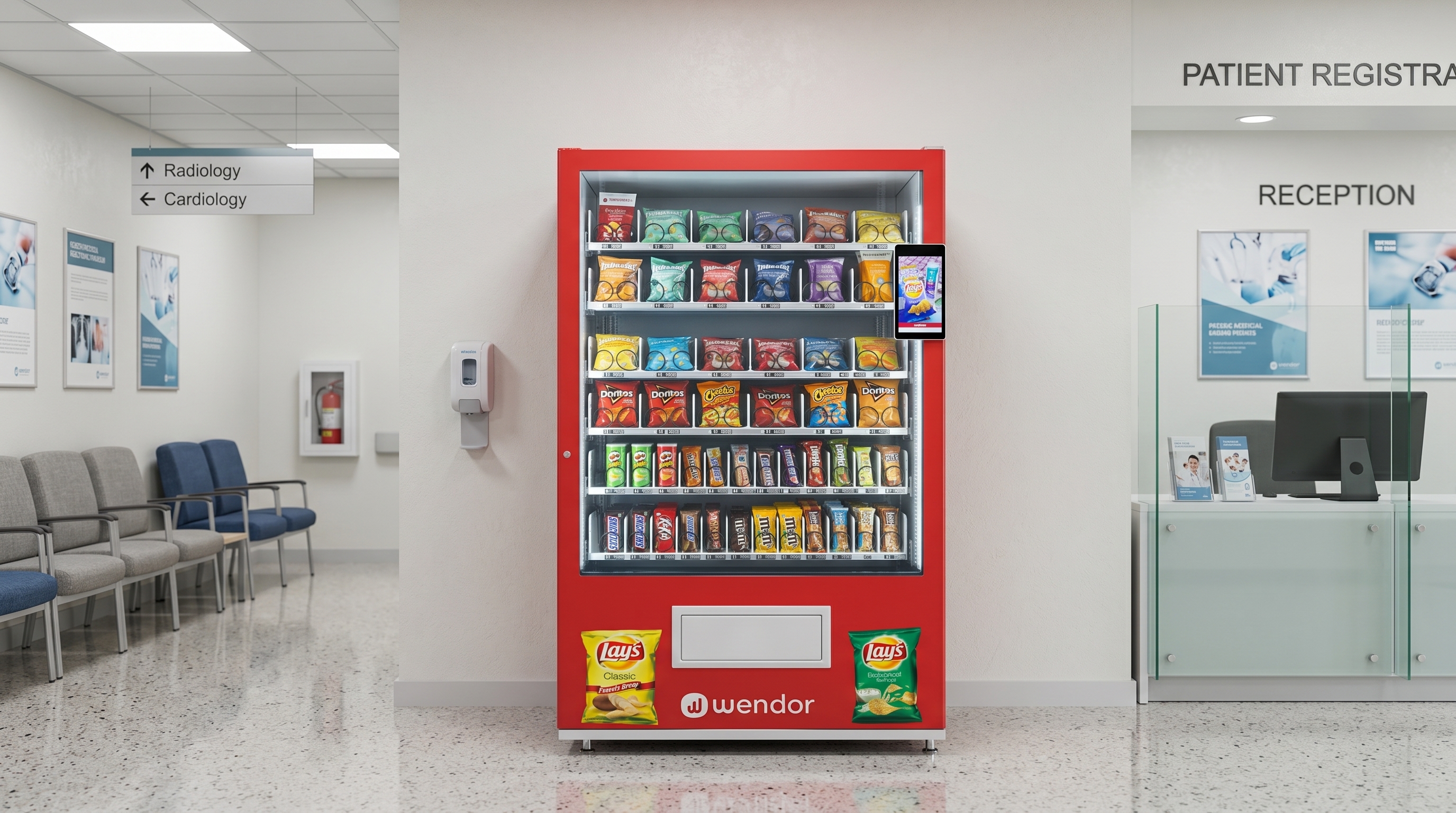 Hospital environment with self-service vending support